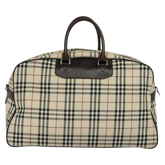Burberry Nova Check Boston Bag Canvas Beige - Picture 3 of 16